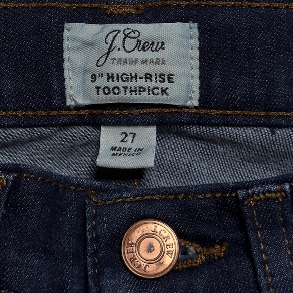 J. Crew 9" mid-rise toothpick jean in Classic Rinse wash - Picture 7 of 8